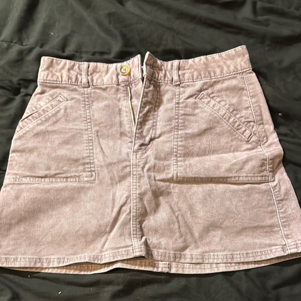 Stylish Lilac Corduroy Skirt